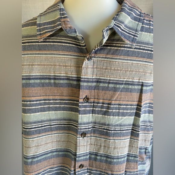 Large goodfellow cotton button down short sleeve casual shirts - Picture 3 of 5